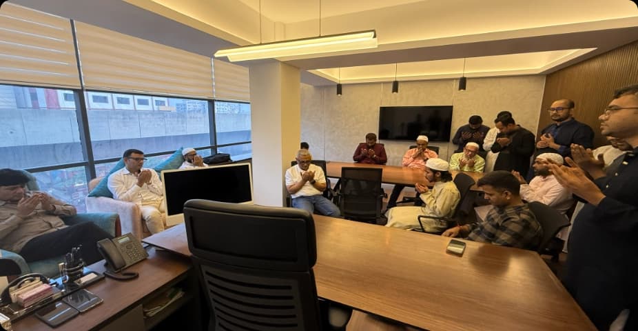 Team working in office